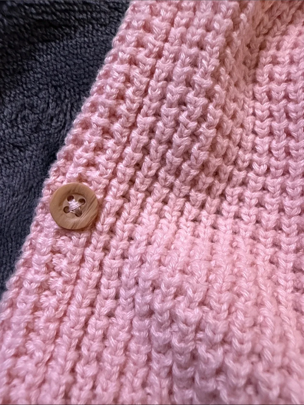 Carter's Light Pink Hooded Knit Cardigan with Ear Accents